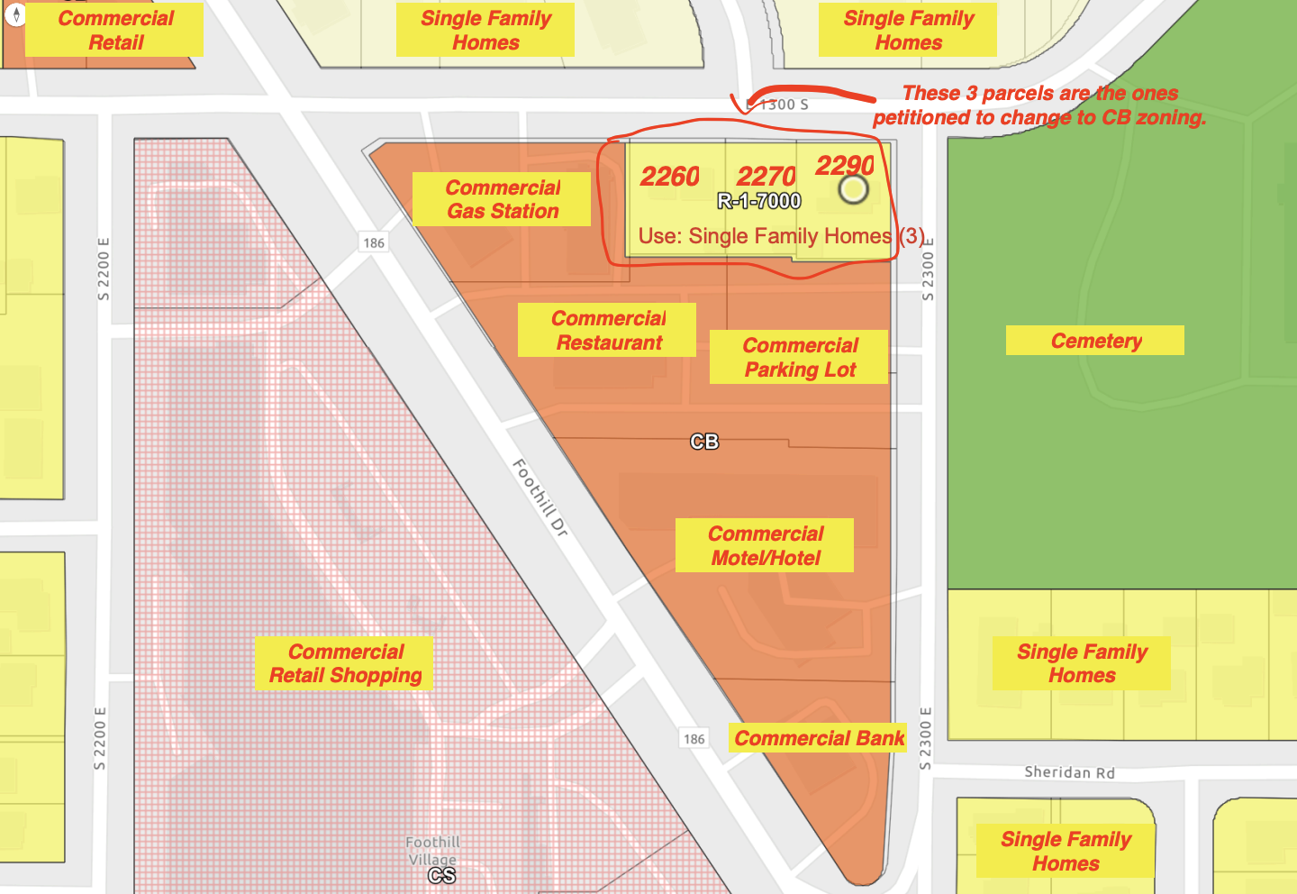 Rezone petition in East Bench could lead to more housing east of Foothill Drive
