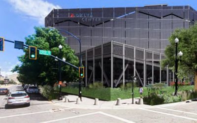 Delta Center parking garage details emerge at planning commission